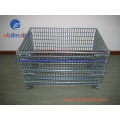 Heavy Duty Warehouse Storage Foldable Stackable Collapsible Metal Grid Metal Wire Mesh Cage